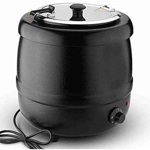 10L Commercial Electric Buffet Soup Warmer Kettle Pot Heater Cooker Countertop Food Kettle Warmer with Hinged Lid and Detachable Stainless Steel Insert Pot for Restaurant, Party, Buffet, Catering