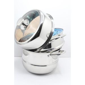 Stainless Steel Food Steamer- Silver