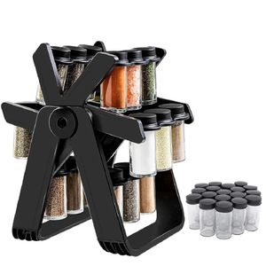 360° Rotating Spice Storage Organizers Seasoning Bottle Holder
