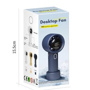 High-speed 100 Gear Turbo Digital Display Powerful Handheld Portable Outdoor Fan with 1000mAh Battery and Compact Design