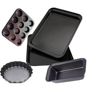 Non Stick Bakeware Cake Moulds Set 5pc - Black