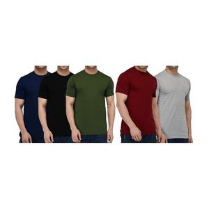 Other Pack of 5 Short Sleeve T-shirts - Black, Maroon, Grey, Navy Blue, Army Green