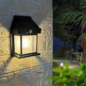 Solar Powered Outdoor Wall Light- Multi Colours 