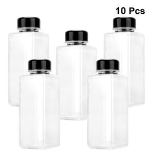 4pcs Clear Plastic Juice Bottles With Cap, Large Capacity Leakproof Drink  Container For Smoothie, Milk, Portable Juice Container For Diy Drinks