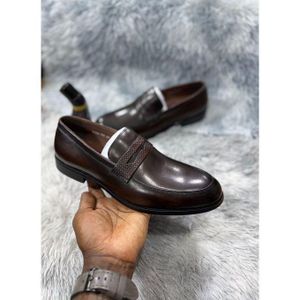 Classic Leather Penny Loafer Dress Shoe – Dark Brown