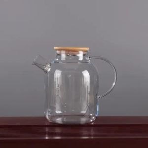 Other Glass Tea pot with Infuser and Bamboo Lid-1500mls