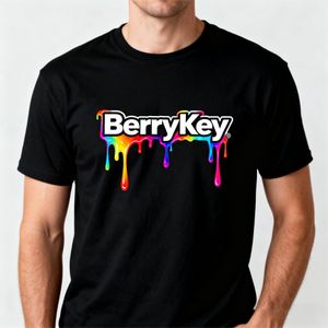 Berrykey Men's Tshirts Casual Round Neck Short Sleeved Minimalist Summer Original Black