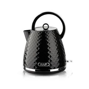 RAF 2L Retro Mini Teapot Stainless steel Double Wall Household Quick Boiling Water Automatic Power off Electric Kettle- Black
