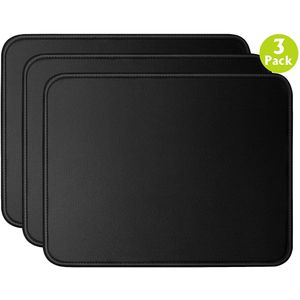 3 Pack Mouse Pads,with Stitched Edge, Non-Slip Rubber Base, Premium-Textured and Waterproof Mousepad for Computers, Laptop, Office & Home