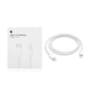Genuine Apple USB-C to Lightning Cable (1m) - Fast Charging & Data Sync Cord for iPhone, iPad, AirPods - Original White