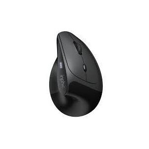 Inphic  X9 Pro Bluetooth and Wireless Vertical Mouse 2.4Ghz Ergonomic Rechargeable Silent Click Return to Desktop for Office Notebook Computer PC Black Color