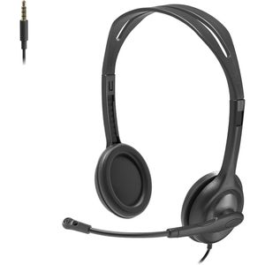 Logitech H111 Stereo Headset – Wired Over-Ear Headphones with Microphone for PC, Laptop & Mobile Devices
