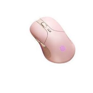 Inphic B8 Wired Gaming Mouse LED Backlit 6-Button Ergonomic Adjustable DPI Cute Powder Design Office Esports Girls Computer Milk Tea Color