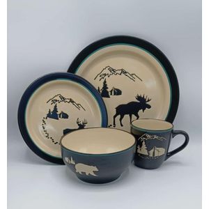 16 Pieces Dinner Set  4 Cups,4 Dinner Plates ,4 Side Plates 4Bowels