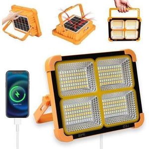 Best USB & Solar Rechargeable LED Flood Light - 288 LED's Solar Light IP66 Waterproof Outdoor Light for Garden, Camping, Garage, and Emergency Use Solar Power Outdoor Working Light