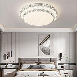 Modern crystal LED ceiling light, a warm and romantic crystal ceiling light, suitable for living rooms and bedrooms, comes with a remote control.