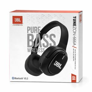 Original TuneZon-666A, 40H Battery, Pure Bass, Wireless, Hands-Free Calls