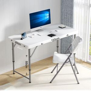 A set of Heavy Duty Portable Plastic Foldable Table And A Chair, Home Reading Table
