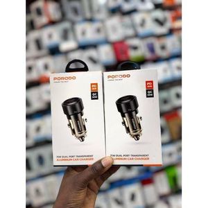 Porodo 75W Dual Port Transparent Aluminum Car Charger