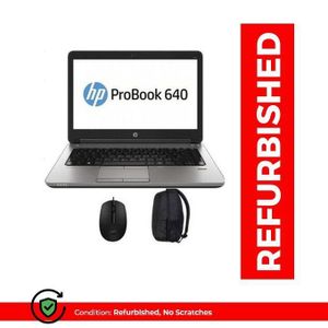 HP Probook 640 Core i7, 8GB RAM, 500GB HDD – Black (Refurbished) with a Free Bag & Mouse