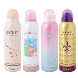 A Bundle Of 4 Deodorant Body Sprays,Secret ,Innocence, Royals Blue & Royals 200ml For Ladies - Multi-Colors