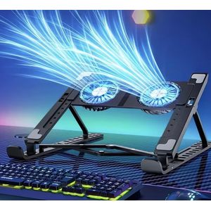 Laptop and tab stand foldable with fan base cooler