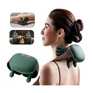 Bionic Heated Massager, Therapalm Neck And Back Massager, Electric Deep Tissue 4d Kneading Massage, 3d Master Simulated Kneading, For Shoulders, Necks, Lower Abdominal