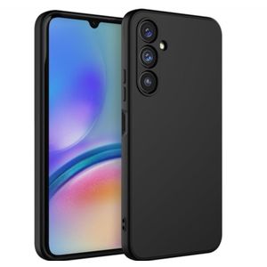 Samsung Galaxy A05s, Luxury Soft Liquid Silicone Skin Touch Feel Cover Case Blackpp