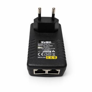 Kuwfi 24V PoE Injectar Adapter – Power Over Ethernet Adapter 24V 0.5A- Black
