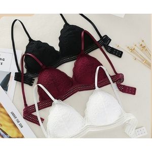 Transparent big size bra 34 36 38 40 42 44 46 B C D cup Brand women how out  lace push up bra ladies Lingeries C306