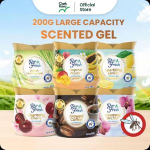 Pur Fresh 200g Mosquito Repellent Scented Gel - Long-Lasting Solid Air Freshening Gel (Pewangi Gel Rumah For Car, Room)
