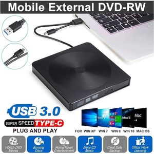 Hp USB Type-C and USB 3.0 CD Burner ROM +/-RW Optical Reader Writer