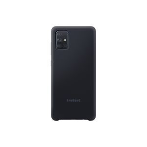 Samsung Galaxy A71 4G / 5G Luxury Soft Rubber Liquid Silicone Skin Touch Feel Cover Case Black