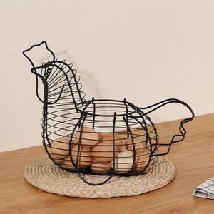 Chicken Egg Basket ,Hen Shaped Wire Egg Storage Basket ,Egg Basket For Collecting Eggs Wire Egg Storage Basket, Large Capacity Gathering Basket Practical And Multifunctional For Food Fruit And Egg 