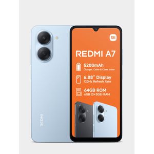 Redmi  A7 4G 3+64GB 6.88" 120Hz display, 13MP camera, 5200mAh Blue