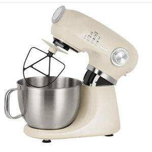 Geepas 3 In 1 Mixer 7 Level Speed, 5 Litre Stainless Steel Bowl, Splash Guard Convenient Design with Wisk, Dough Hook & Beater -Multi