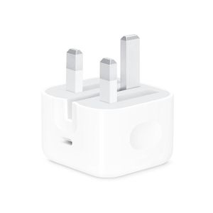 25W iPhone USB-C PD Power Adapter Charger 3 Pin (UK Pin) Foldable Travel Adapter - White 
