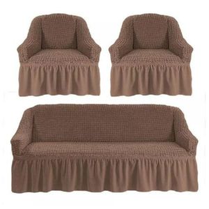 Shop 3 1 1 Elastic Sofa Seat Cover Set Brown Jumia Uganda