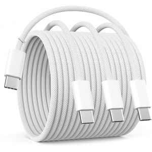 Premium USB-C to USB-C Fast Charging Cable (4-Pack) – Braided Type-C Charger & Data Sync