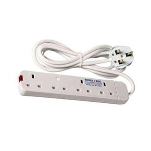 Power King  Best 4 Way Power Extension With Long Cable // Power extenson - White