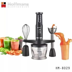 Hoffmans 5 In 1  Stainless Small Immersion Electric Handheld Stick Blender and Mixer set With With Egg Whisk Attachment Mixing Beaker And BPA-FreeFood Chopper Bowl- Multicolor