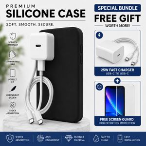 Orignal Samsung Galaxy A53 Premium Silicone Case with Free Charger and glass armour Protector