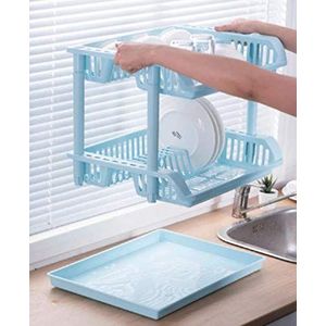 Two-tier Durable plastic dish drying rack. 