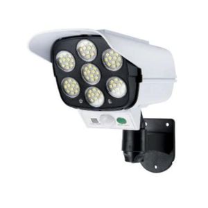 Solar Light Bulb With Motion Sensor And Security Dummy Camera - White/Black