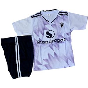 2Pcs Set Official Man U Jersey Manc-hester United FC Jersey & Short Set - Multi Color
