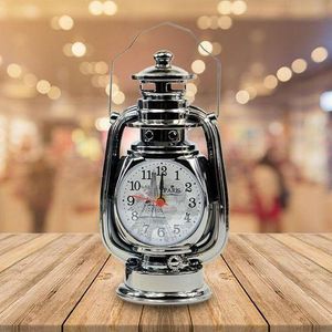 Vintage Lantern-Style Decorative Alarm Clock with Paris Theme