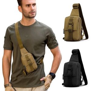 Tactical sling shoulder bag  for outdoor activities like hiking and cycling 