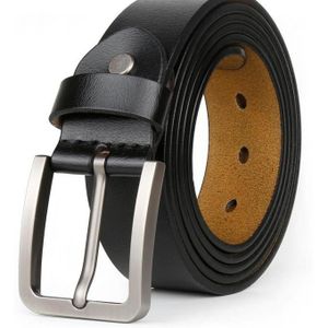 Generix  Leather Belt Plus Size Belts For Men,Pin Buckle Belt Great For Jeans, Casual,Formal,Work Wear 28-64" Black