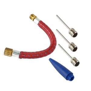 Universal Air Pump Adapter Set – Includes Extension Hose, Metal Ball Needles, & Tapered Plastic Nozzle-multicolor