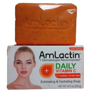 Amlactin Dermatologist-Recommended Daily Vitamin C ,Exfoliating & Hydrating Soap for Dry Skin 